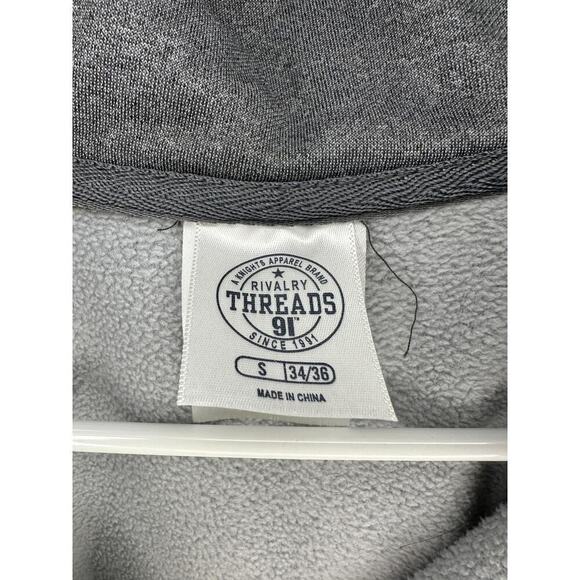Threads 91 Michigan Long Sleeve Fleece Lined Hoodie Gray Men's Size S (34/36) - Picture 4 of 5